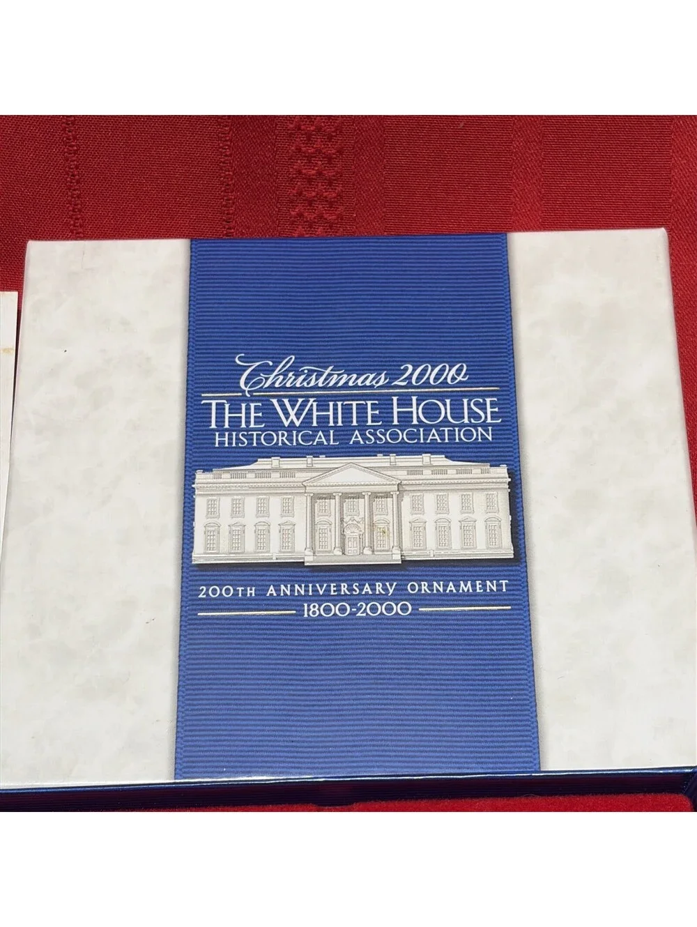 2000 White House Christmas Ornament - 200th Anniversary of the White House